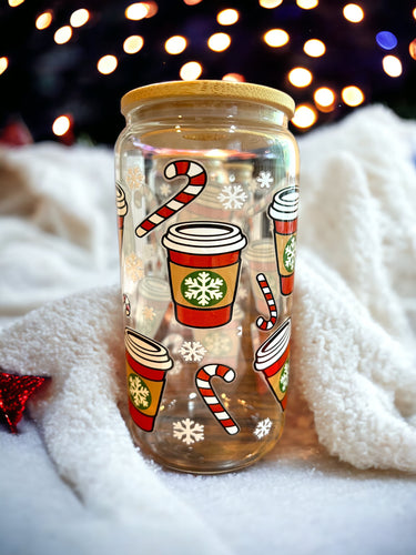 Candy Canes and Coffee Glass
