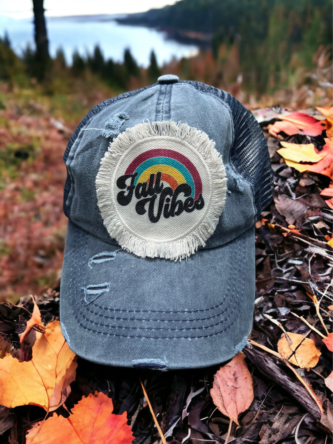 Fall Vibes Distressed Hat