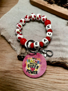 Teacher Key Chain Bracelet