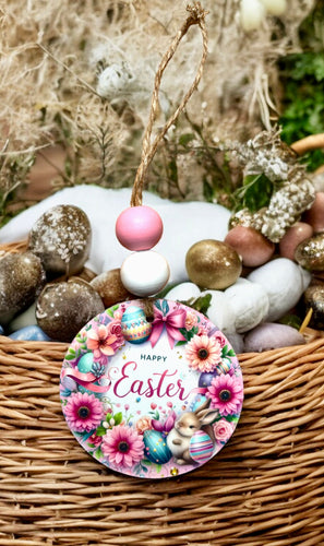Happy Easter Floral Tag