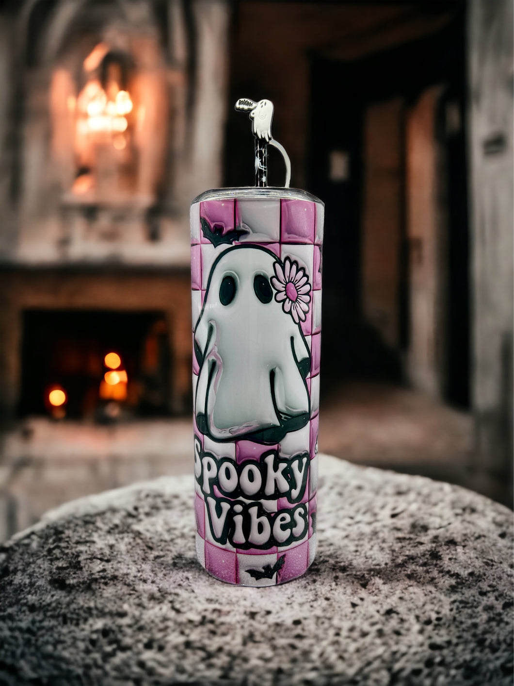 Spooky Vibes Ghost Tumbler