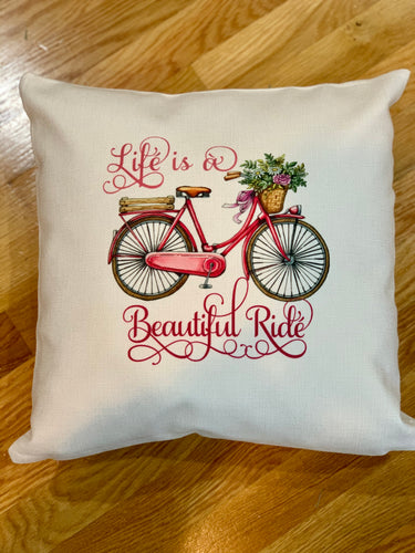 Life is a Beautiful Ride Pillow - Sonny Side Up 