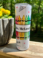 Load image into Gallery viewer, Big Heart Personalized Teacher Tumbler